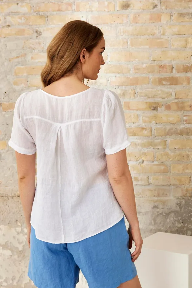 IN FRONT LINEN COLLECTION Women LINO BLOUSE 16234 010 White 010