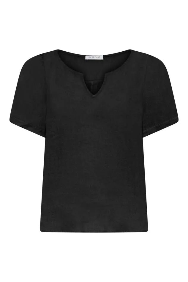 IN FRONT LINEN COLLECTION Women LINO BLOUSE 16234 999 Black 999