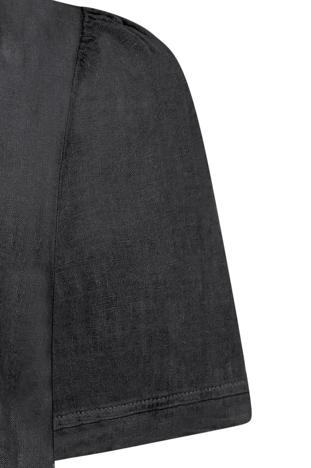 IN FRONT LINEN COLLECTION Women LINO BLOUSE 16234 999 Black 999 IN FRONT LINEN COLLECTION Women LINO BLOUSE 16234 999 Black 999