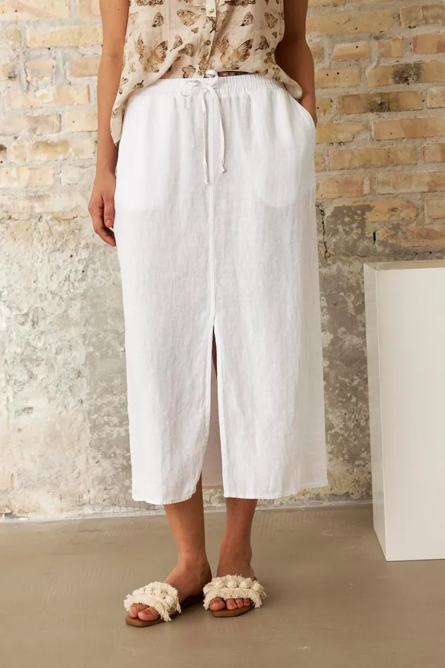 IN FRONT LINEN COLLECTION Women LINO SKIRT 16230 010 White 010