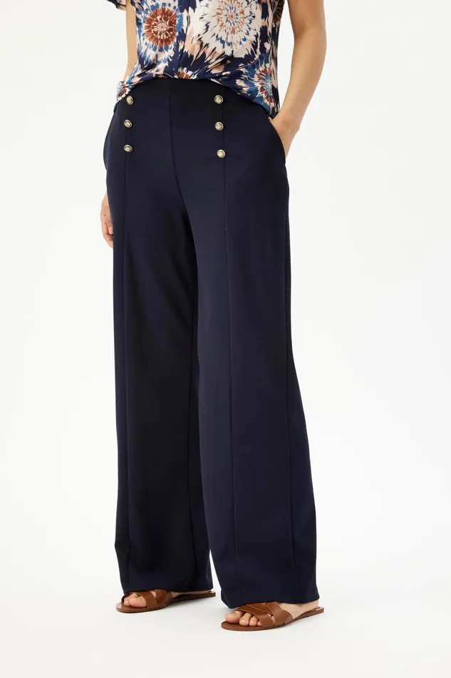 IN FRONT PANTS Women PONT PANTS 16350 591 Navy 591