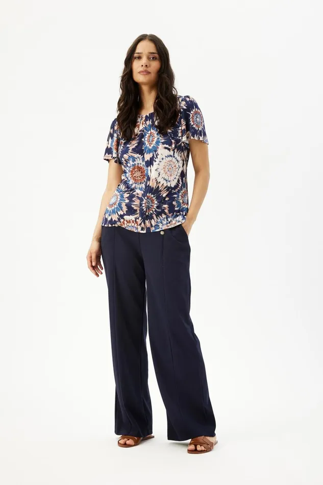 IN FRONT PANTS Women PONT PANTS 16350 591 Navy 591