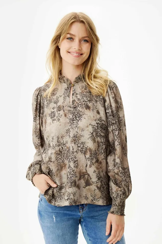 IN FRONT SALE Women KAISA BLOUSE 16421 804 Mocca 804