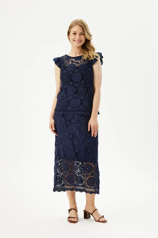 IN FRONT SALE Women LUIS BLOUSE 16327 591 Navy 591