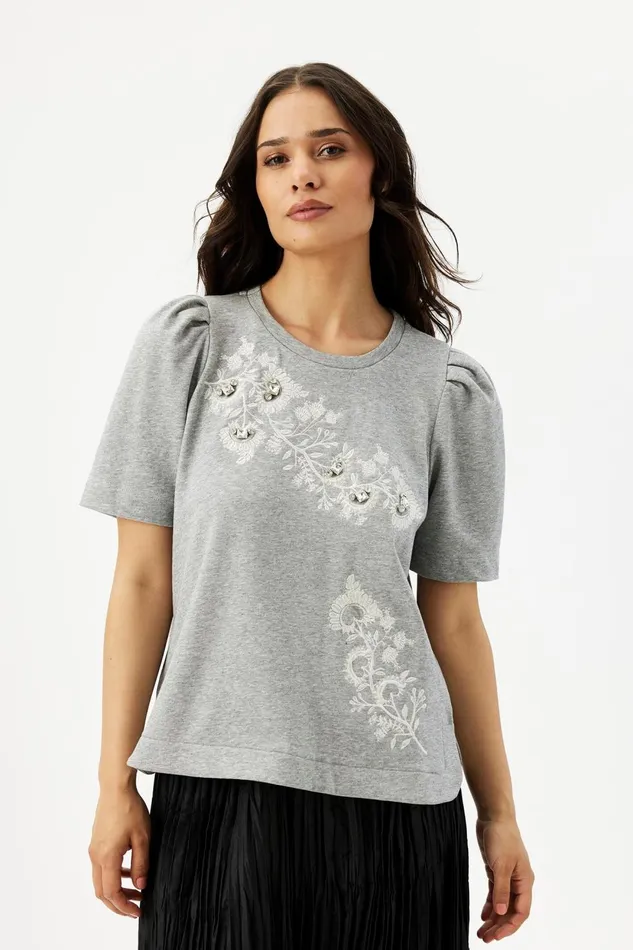 IN FRONT SALE Women STACY BLOUSE 16311 901 Grey Melange 901