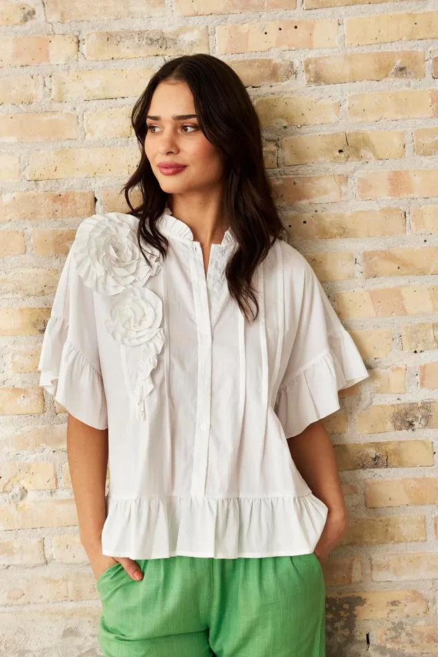 IN FRONT SALE Women VIKKY BLOUSE 16214 020 Off White 020
