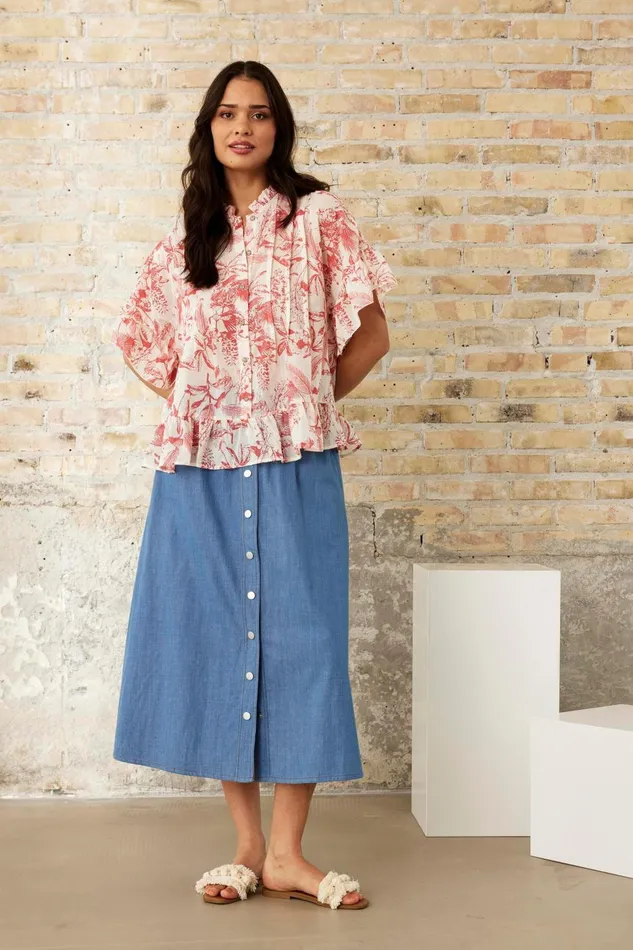 IN FRONT SKIRTS Women JANNE SKIRT 16208 511 Denim Light Blue 511