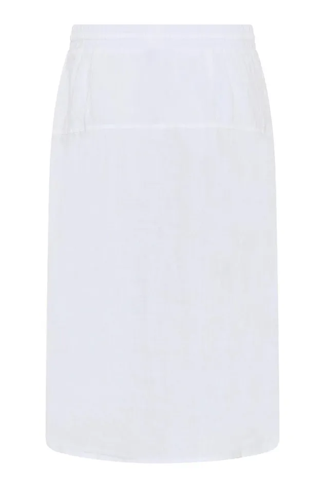 IN FRONT SKIRTS Women LINO SKIRT 16239 010 White 010 IN FRONT SKIRTS Women LINO SKIRT 16239 010 White 010