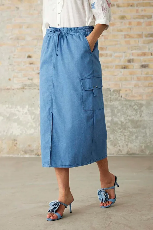 IN FRONT SKIRTS Women SUSAN SKIRT 16102 509 Denim Blue 509