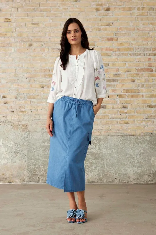 IN FRONT SKIRTS Women SUSAN SKIRT 16102 509 Denim Blue 509