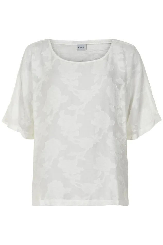 IN FRONT TOPS TSHIRTS Women FINE BLOUSE 15086 020 Off White 020