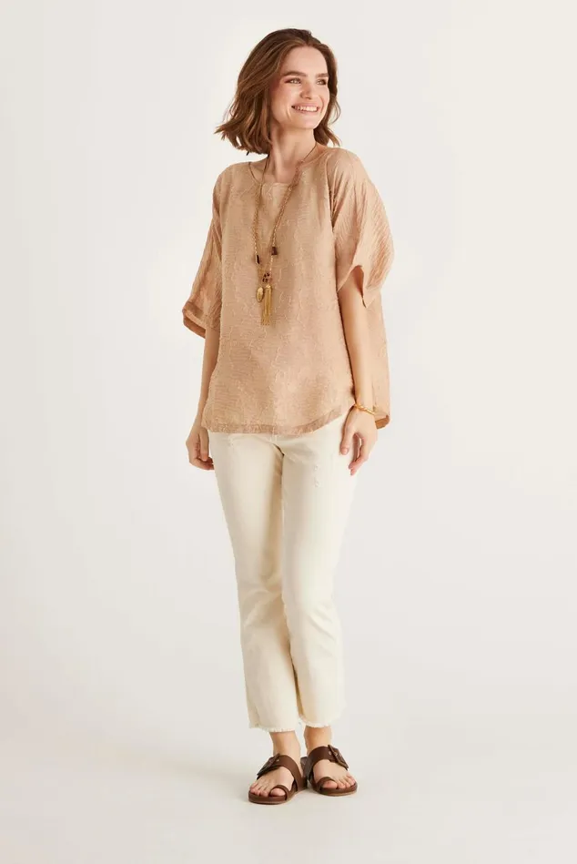 IN FRONT TOPS TSHIRTS Women FINE BLOUSE 15086 191 Sand 191