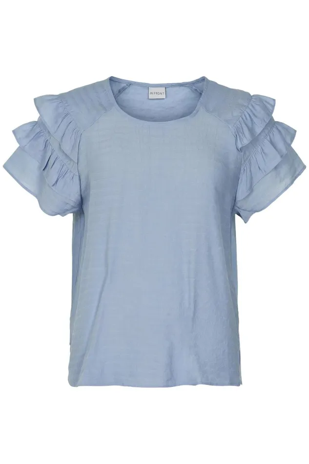 IN FRONT TOPS TSHIRTS Women FREYA BLOUSE 15025 505 Light Blue 505