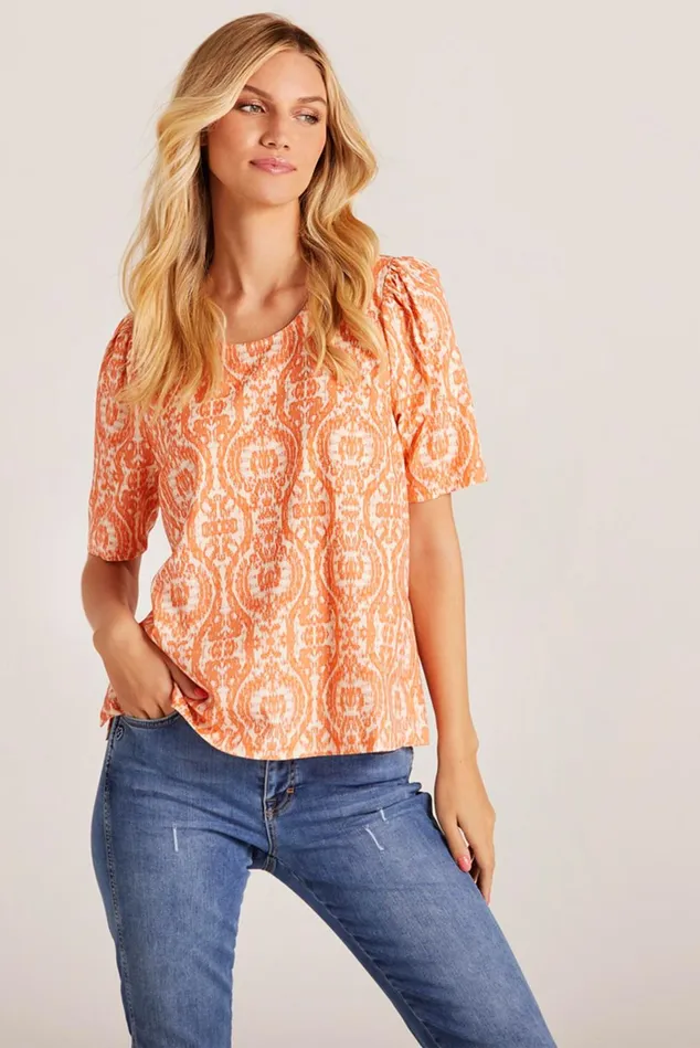 IN FRONT TOPS TSHIRTS Women GEORGIE BLOUSE 15049 441 Orange 441