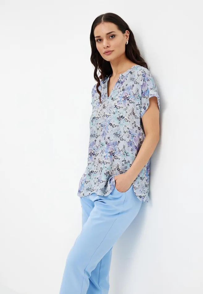 IN FRONT TOPS TSHIRTS Women JUSTINA BLOUSE 15630 501 Blue 501