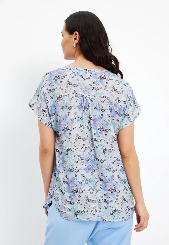 IN FRONT TOPS TSHIRTS Women JUSTINA BLOUSE 15630 501 Blue 501