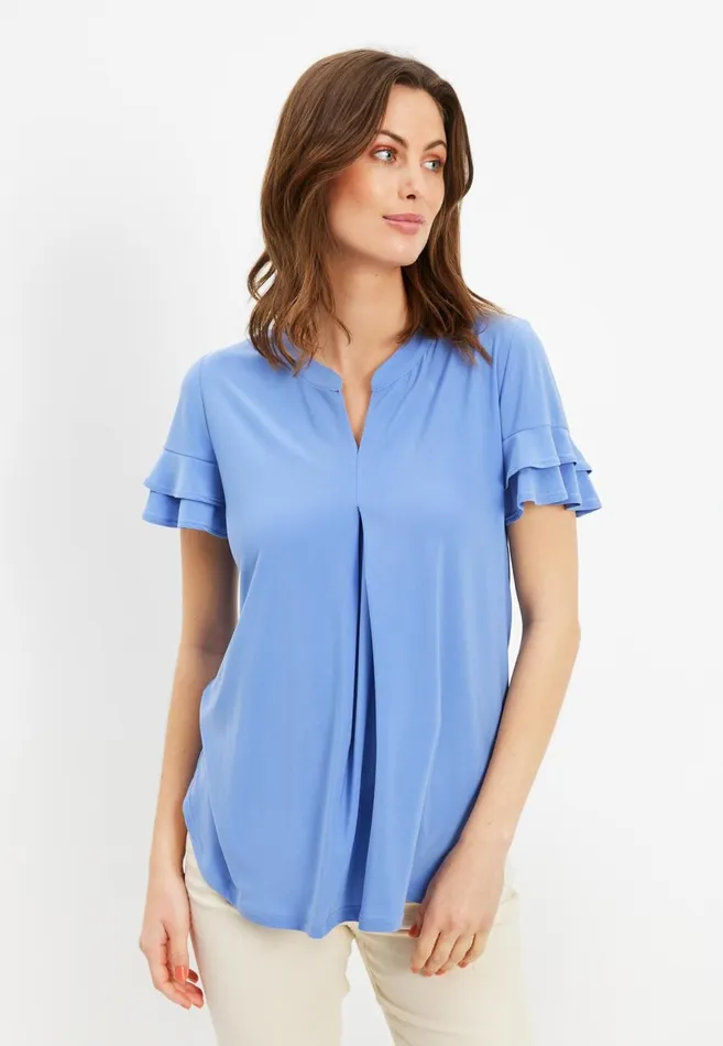 IN FRONT TOPS TSHIRTS Women LILLI BLOUSE 15782 504 Sky Blue 504