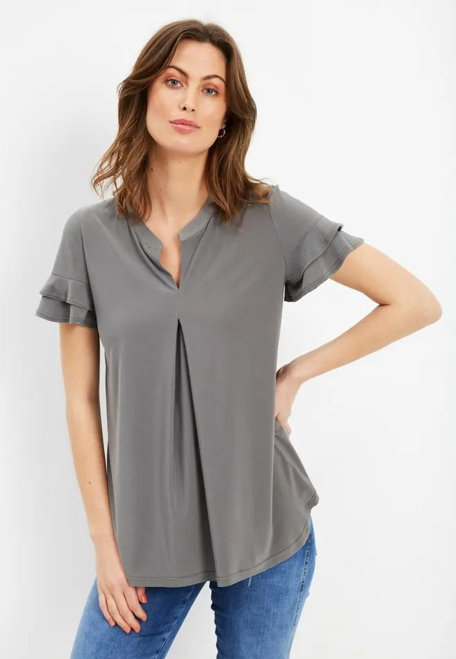 IN FRONT TOPS TSHIRTS Women LILLI BLOUSE 15782 660 Khaki Green 660
