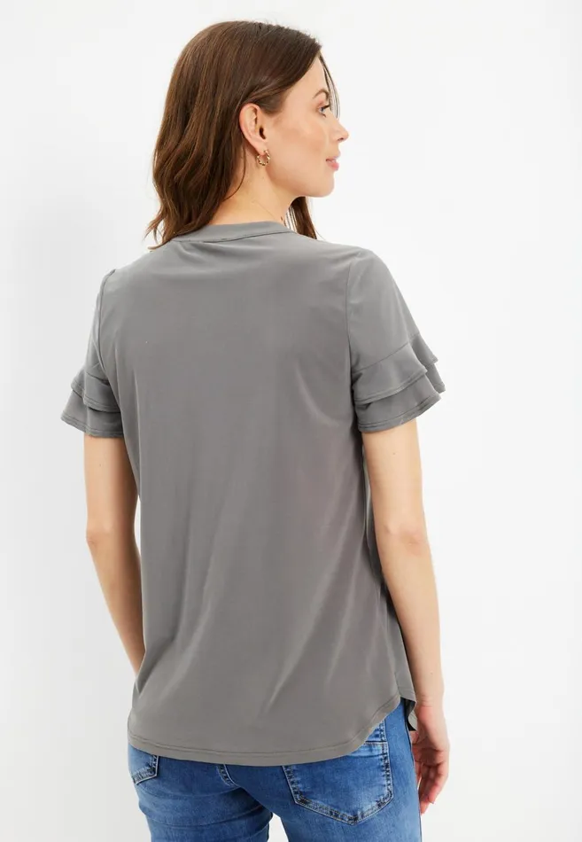 IN FRONT TOPS TSHIRTS Women LILLI BLOUSE 15782 660 Khaki Green 660