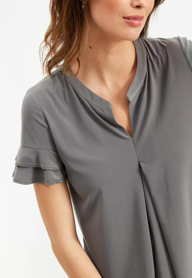 IN FRONT TOPS TSHIRTS Women LILLI BLOUSE 15782 660 Khaki Green 660
