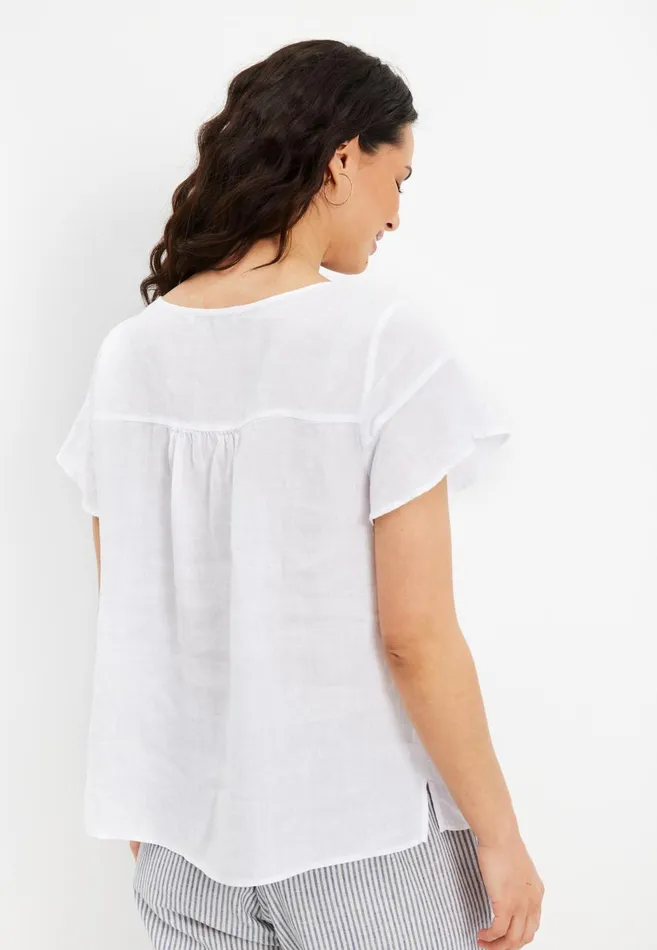 IN FRONT TOPS TSHIRTS Women LINO BLOUSE 15692 010 White 010