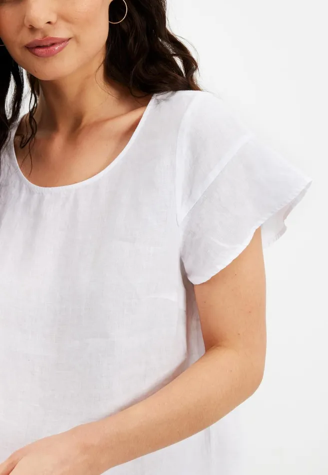IN FRONT TOPS TSHIRTS Women LINO BLOUSE 15692 010 White 010