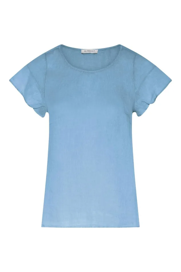 IN FRONT TOPS TSHIRTS Women LINO BLOUSE 15692 505 Light Blue 505