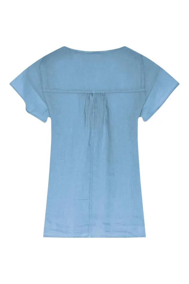 IN FRONT TOPS TSHIRTS Women LINO BLOUSE 15692 505 Light Blue 505