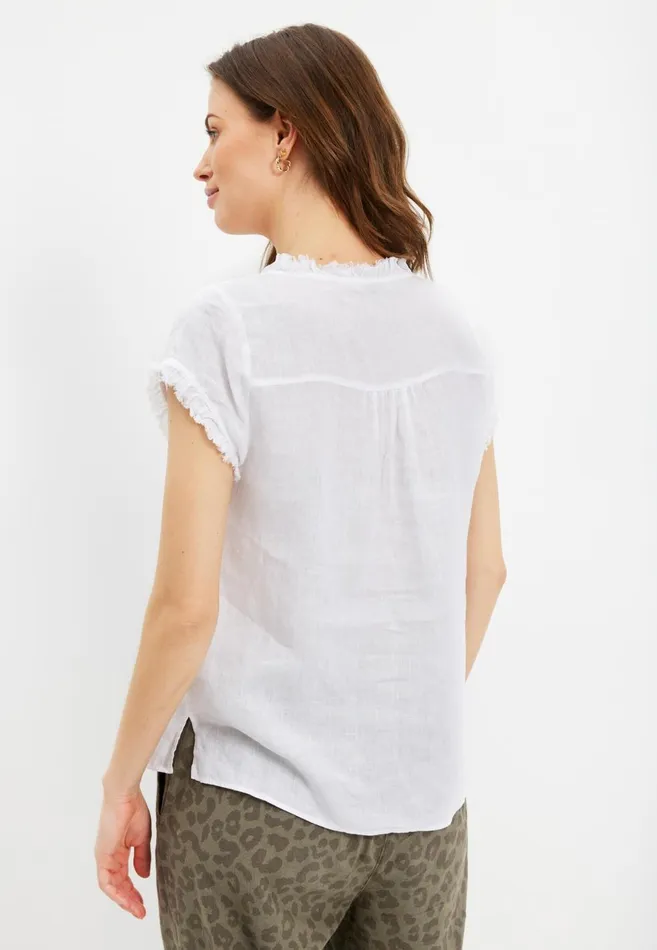 IN FRONT TOPS TSHIRTS Women LINO BLOUSE 15699 010 White 010