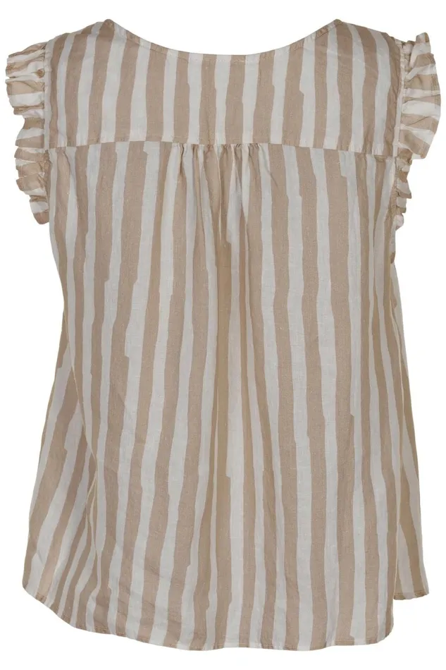 IN FRONT TOPS TSHIRTS Women LINO STRIPED TOP 15072 190 Nature 190