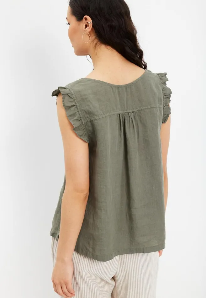 IN FRONT TOPS TSHIRTS Women LINO TOP 15039 660 Khaki Green 660