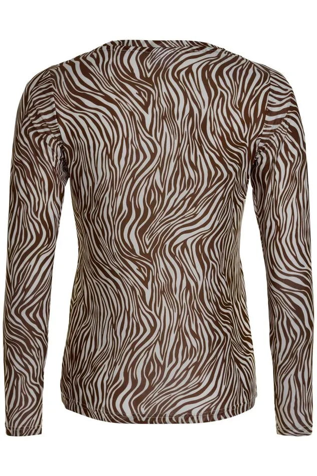 IN FRONT TOPS TSHIRTS Women MESH TSHIRT 14836 801 Brown 801
