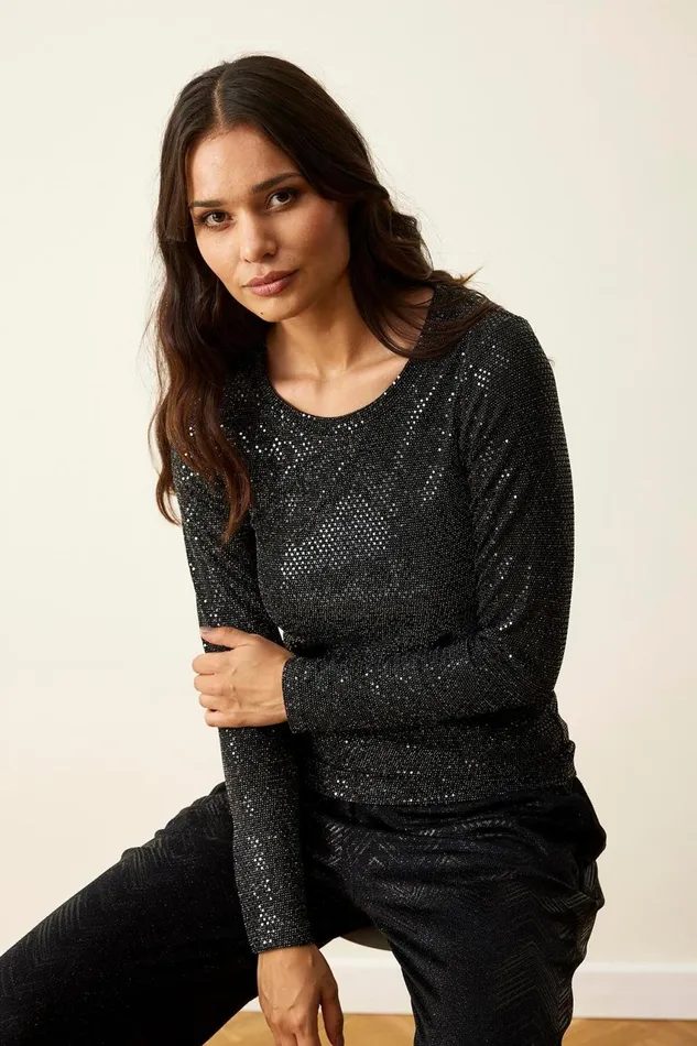 IN FRONT TOPS TSHIRTS Women VIOLETTA BLOUSE 15944 999 Black 999