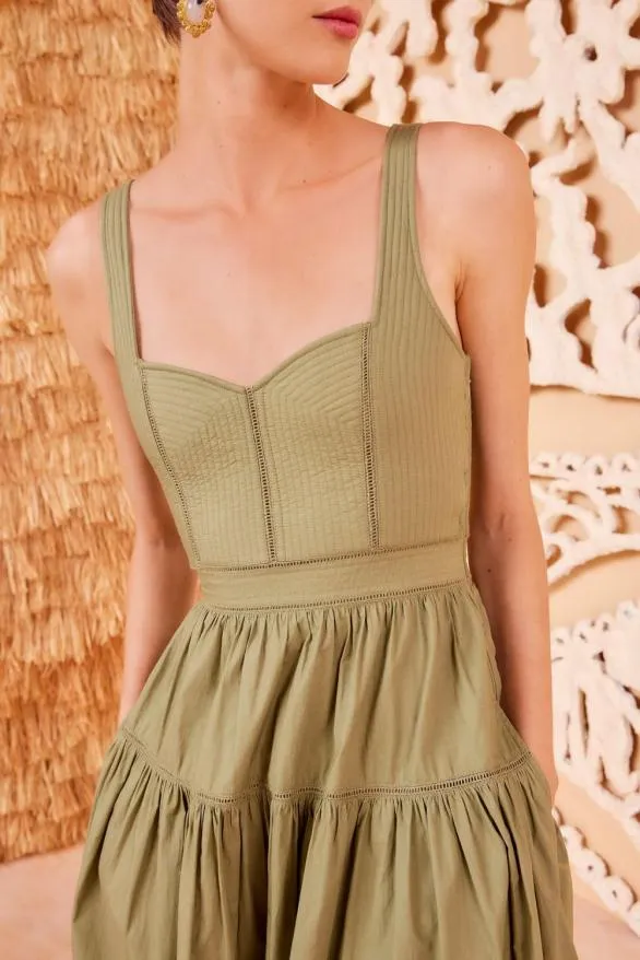 Isadora Dress Lichen Women Ulla Johnson Dresses Isadora Dress Lichen Women Ulla Johnson Dresses