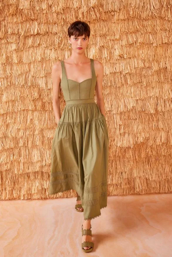 Isadora Dress Lichen Women Ulla Johnson Dresses Isadora Dress Lichen Women Ulla Johnson Dresses