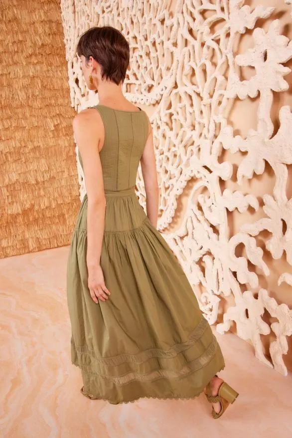 Isadora Dress Lichen Women Ulla Johnson Dresses Isadora Dress Lichen Women Ulla Johnson Dresses