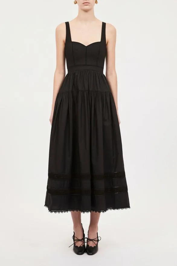 Isadora Dress Noir Women Ulla Johnson Dresses