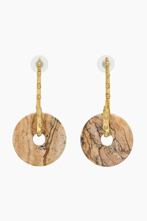Isla Geo Stone Earring Picture Jasper Women Ulla Johnson Jewelry