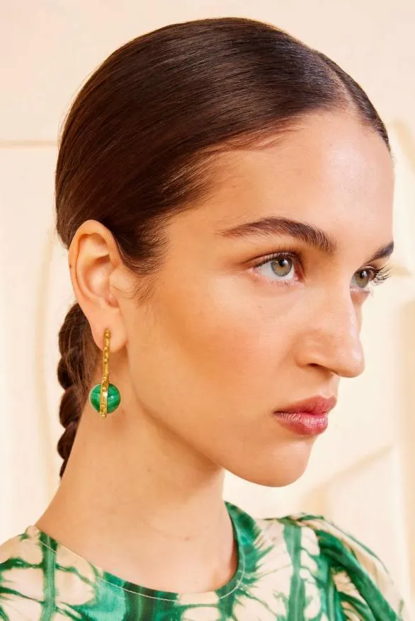 Ismene Geo Drop Earring Malachite Women Ulla Johnson Jewelry