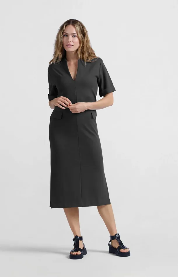 Jersey Midi Dress With Pocket Details Phantom Women YAYA Dresses