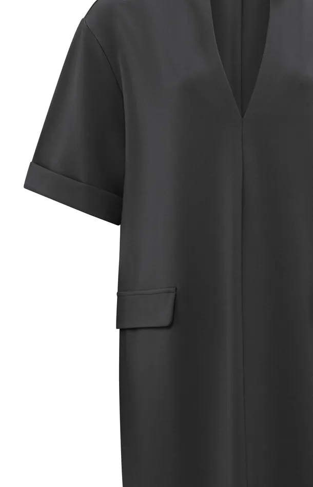 Jersey Midi Dress With Pocket Details Phantom Women YAYA Dresses Jersey Midi Dress With Pocket Details Phantom Women YAYA Dresses