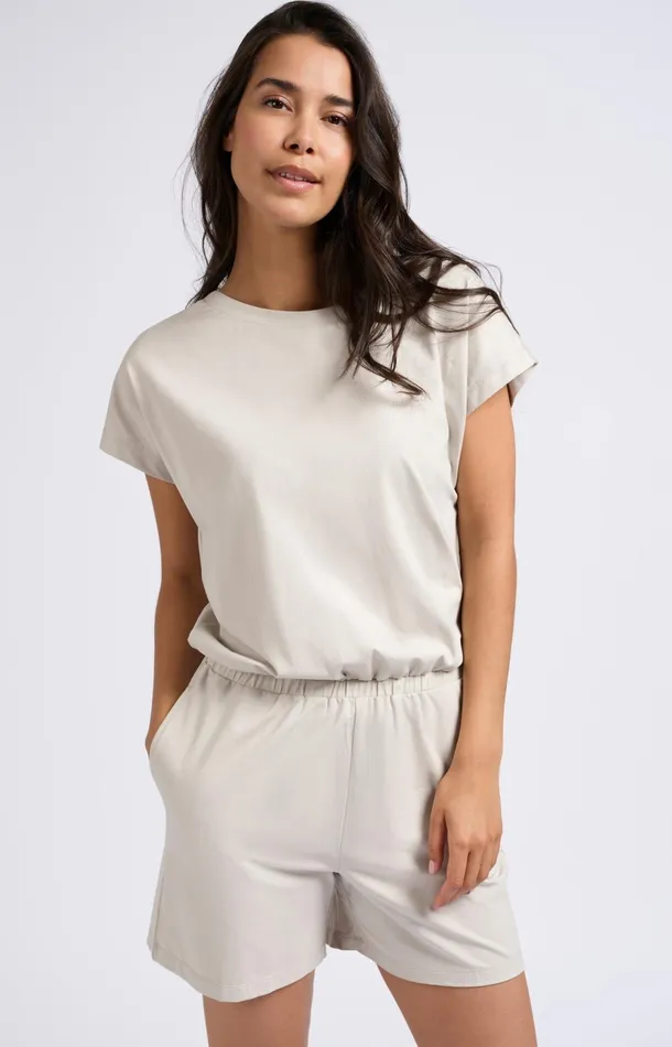 Jersey Playsuit With Batwing Sleeves And Pockets Moonstruck Women YAYA Jumpsuits Jersey Playsuit With Batwing Sleeves And Pockets Moonstruck Women YAYA Jumpsuits