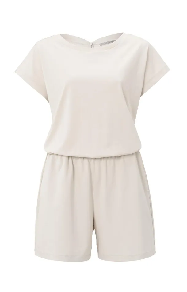 Jersey Playsuit With Batwing Sleeves And Pockets Moonstruck Women YAYA Jumpsuits Jersey Playsuit With Batwing Sleeves And Pockets Moonstruck Women YAYA Jumpsuits