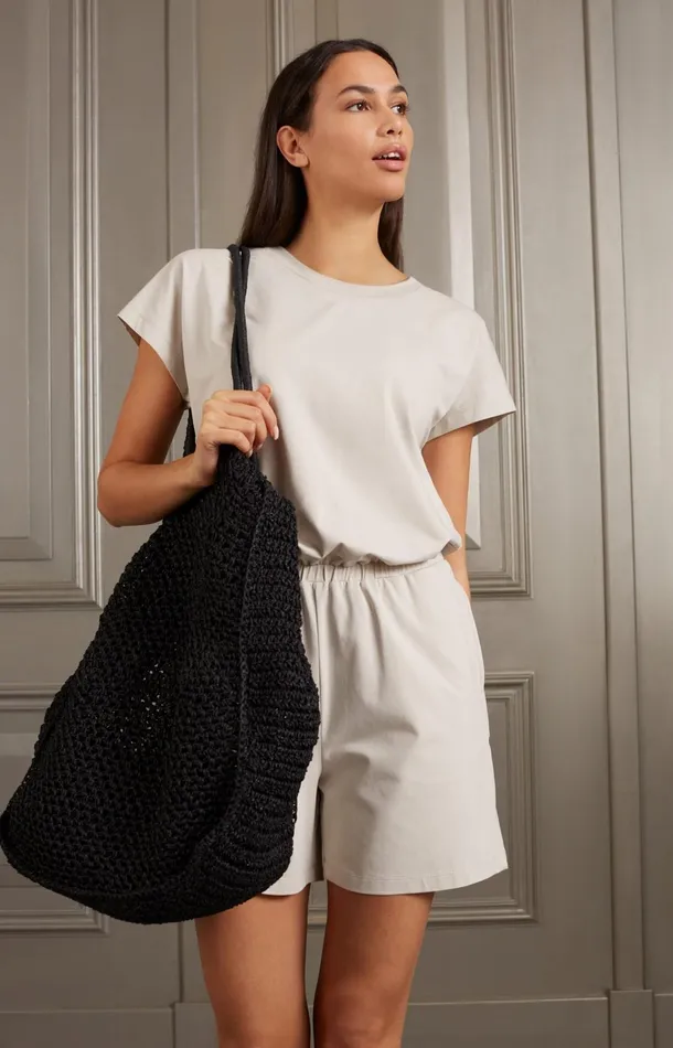 Jersey Playsuit With Batwing Sleeves And Pockets Moonstruck Women YAYA Jumpsuits Jersey Playsuit With Batwing Sleeves And Pockets Moonstruck Women YAYA Jumpsuits