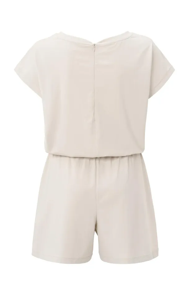 Jersey Playsuit With Batwing Sleeves And Pockets Moonstruck Women YAYA Jumpsuits Jersey Playsuit With Batwing Sleeves And Pockets Moonstruck Women YAYA Jumpsuits