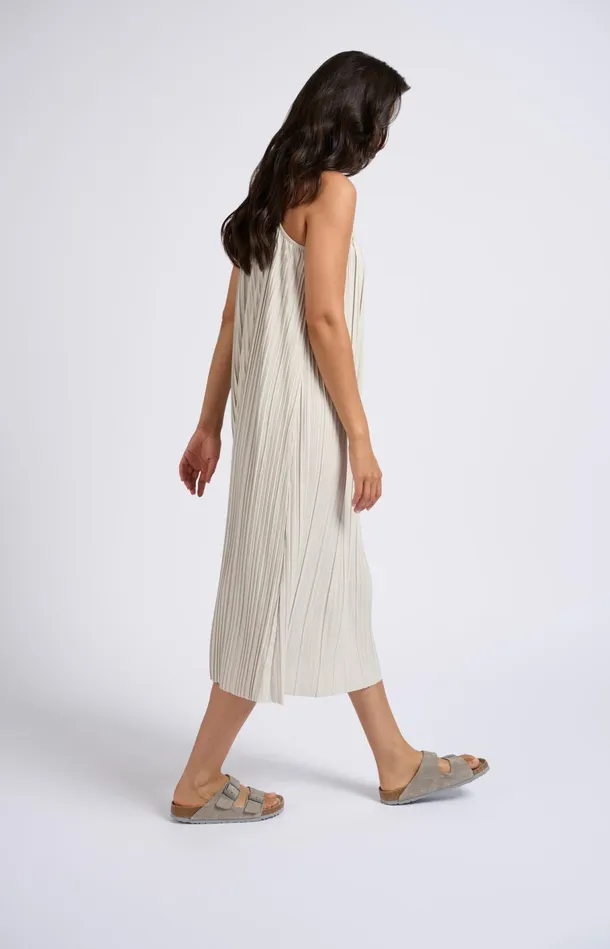 Jersey Plisse Dress With Thin Straps In Flowy Fit Moonstruck Women YAYA Dresses Jersey Plisse Dress With Thin Straps In Flowy Fit Moonstruck Women YAYA Dresses