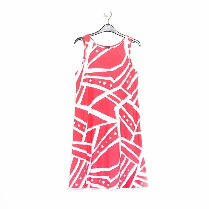 Jewel Neck Swing Dress 8211 StripesDots 8211 Final Sale Women Clara Sunwoo Dresses Jumpsuits