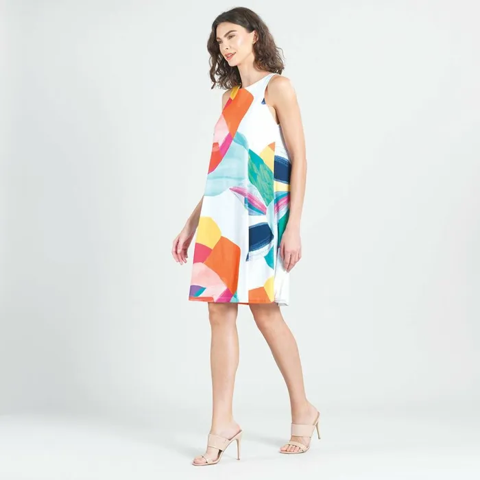 Jewel Neck Swing Dress 8211 Sunburst Petal Women Clara Sunwoo Dresses Jumpsuits