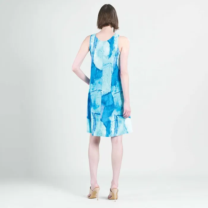 Jewel Neck Swing Dress 8211 Water Splash Women Clara Sunwoo Dresses Jumpsuits