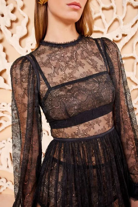 Josephine Gown Noir Women Ulla Johnson Dresses Josephine Gown Noir Women Ulla Johnson Dresses